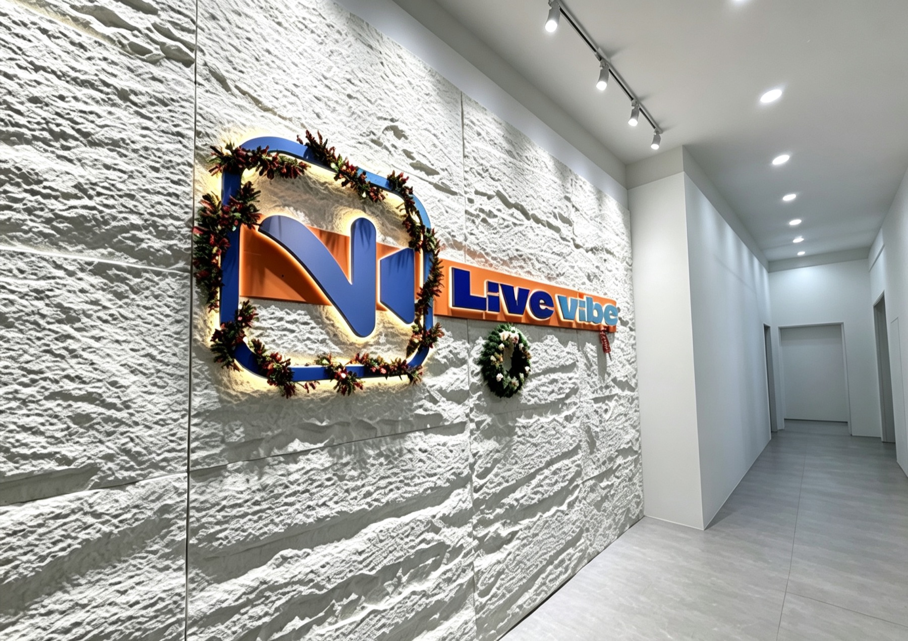 LiveVibe brand wall